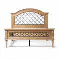 Houten bedombouw met decoratief hoofd- en voetbord 200 x 160 x 120cm