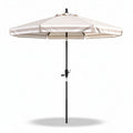 Parasol met verstelbare hoogte in beige en zwart katoen 200 x 200 x 250cm