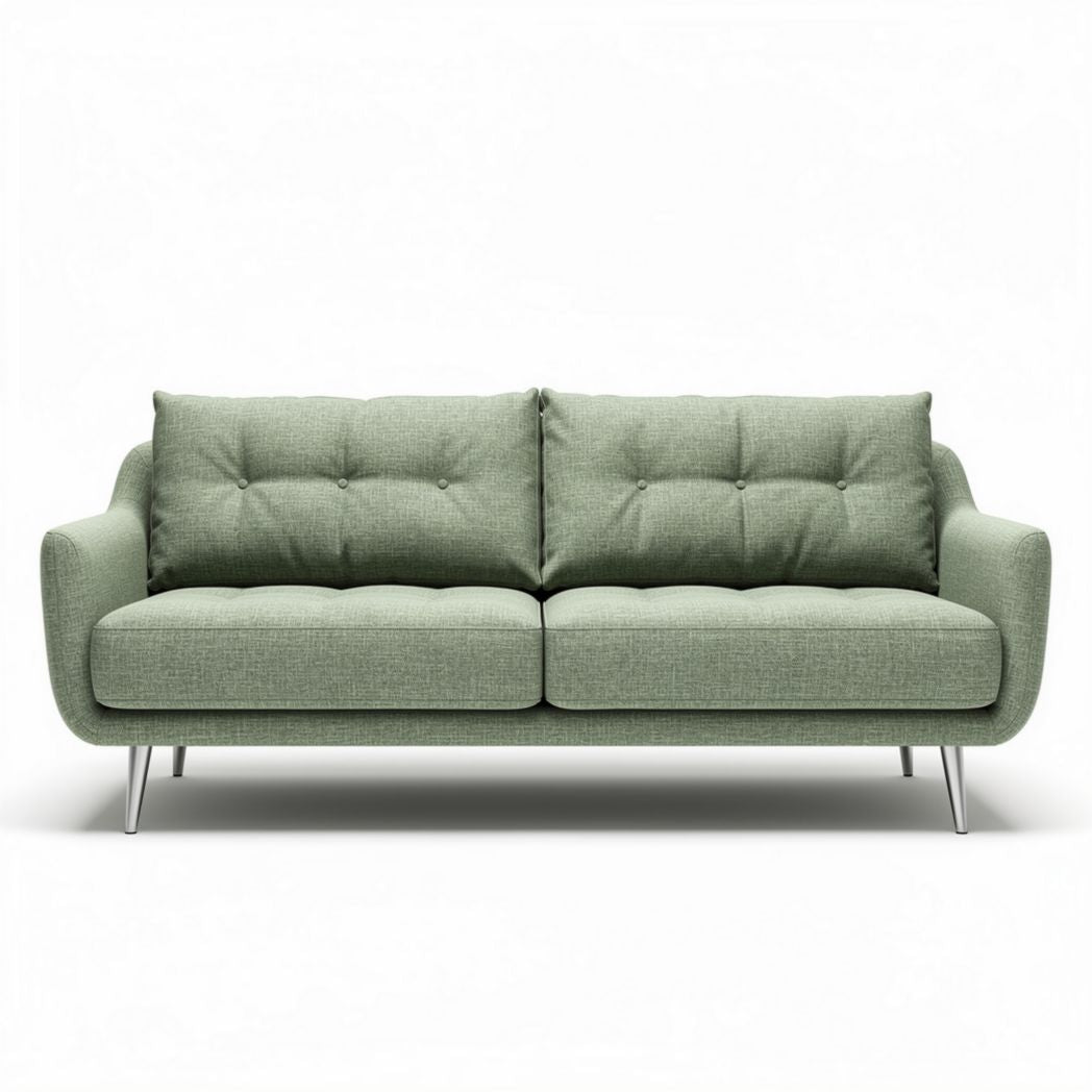 Leren bankstel in geel 200 x 80 x 90 cm voor woonkamerinrichting